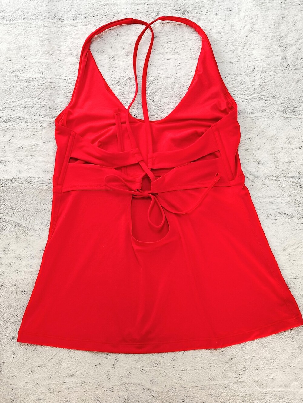 Athleta Triangle Tankini Matador Red Women's XL Beach Coastal Caligirl Swimsuit - Picture 8 of 9